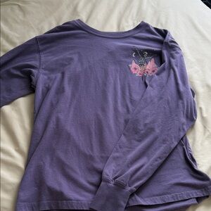 Mighty Fine Purple Long Sleeve Kids Tee